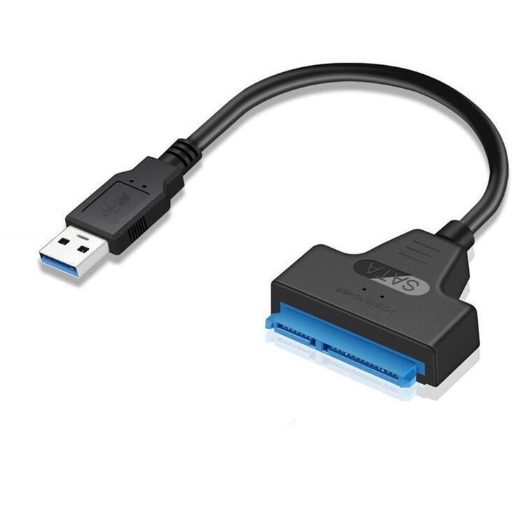 Cable Adaptateur De Disque Dur Usb 3_0 Vers Sata Iii Avec Cable De Connexion De Pilote Dur D'Ordinateur Leger Led Pour Ssd Et Disque Dur 2,5 Pouces,