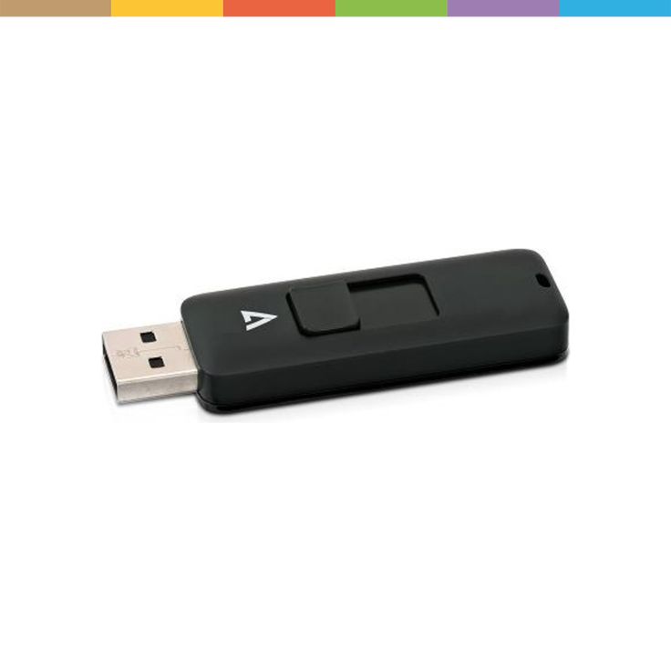 V7 Slide-In (32 GB, USB-A, USB 2_0), USB Stick, Schwarz